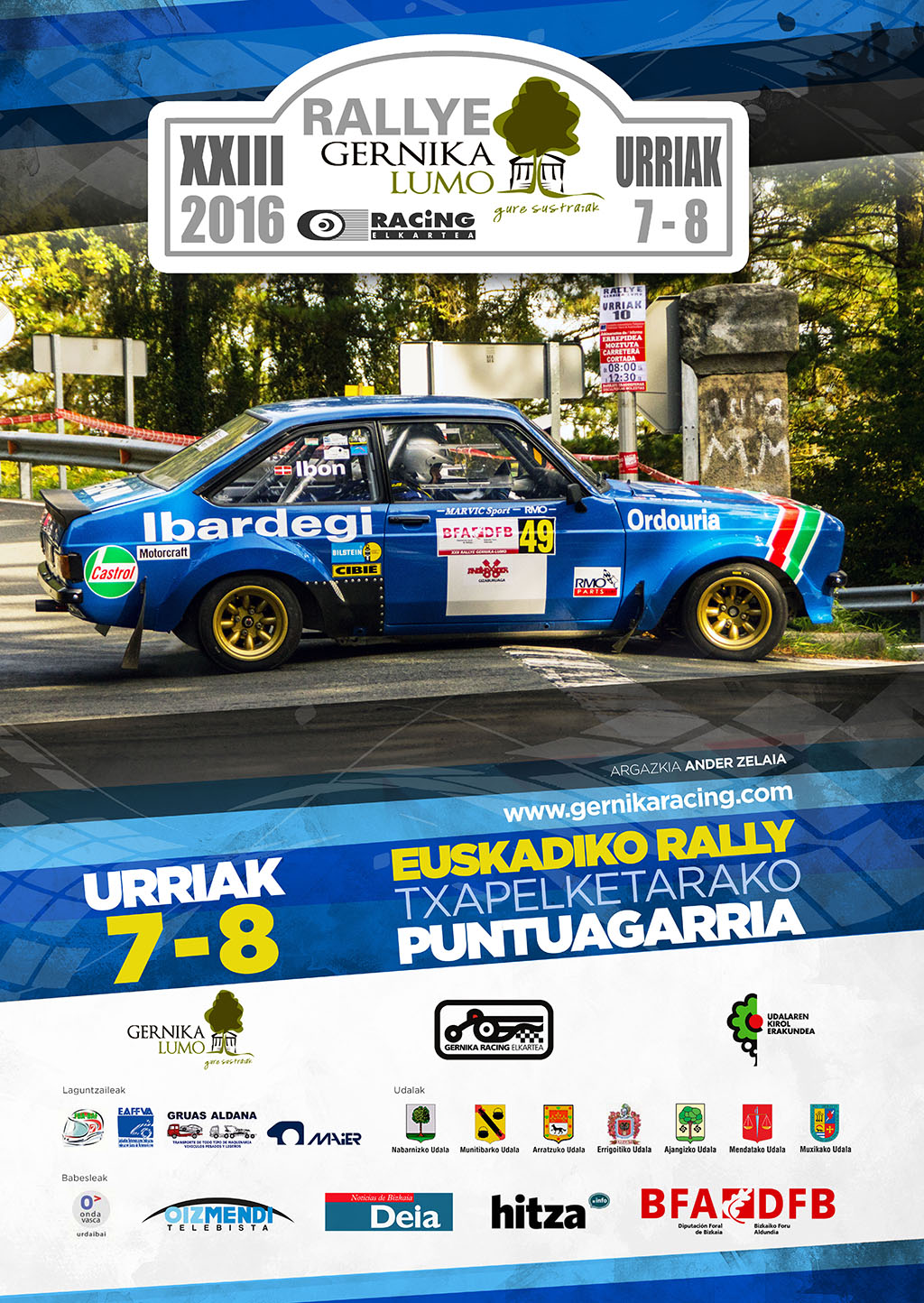 Cartel XXIII Rallye Gernika-Lumo 2016