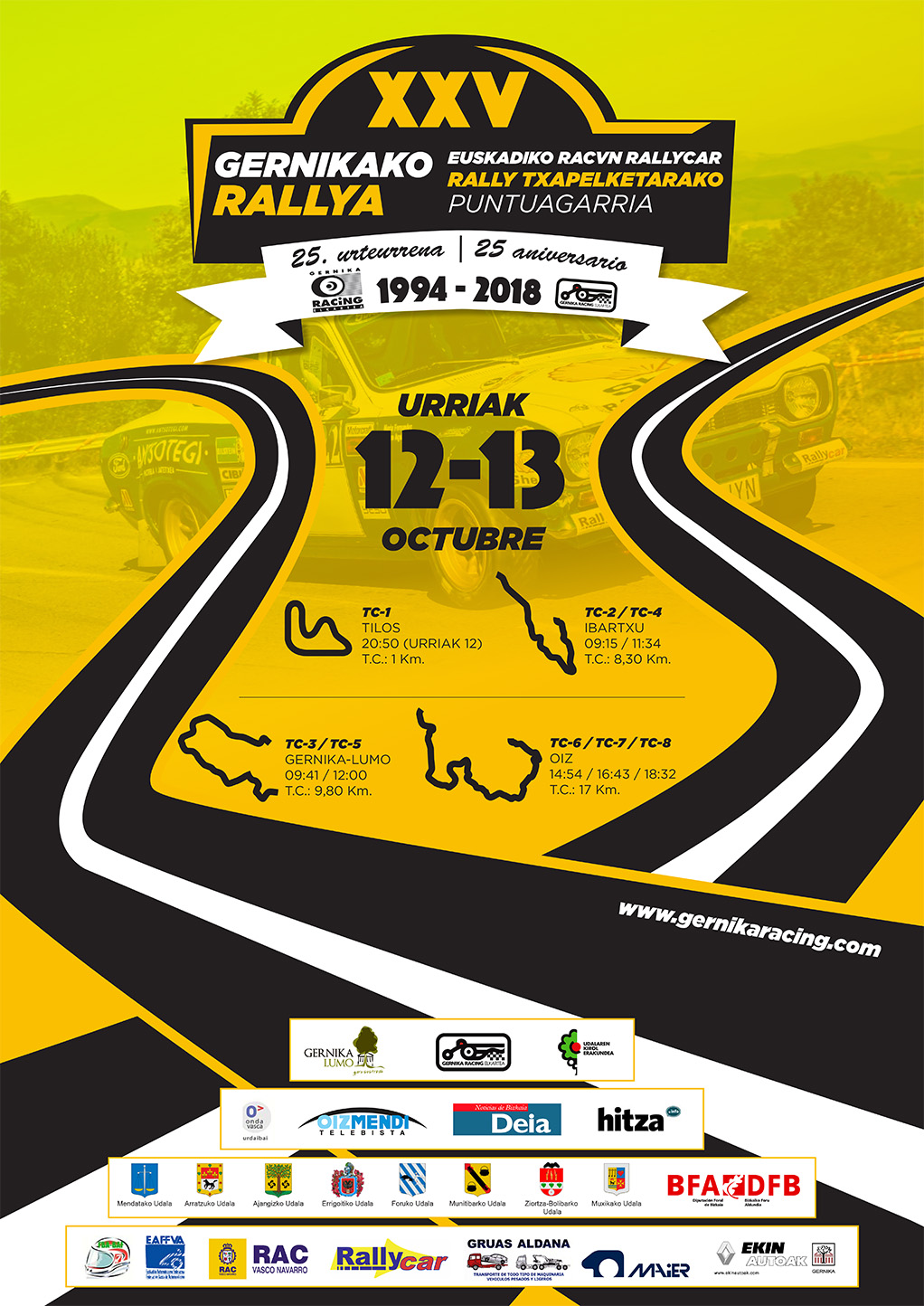 Cartel XXV Rallye Gernika-Lumo 2018